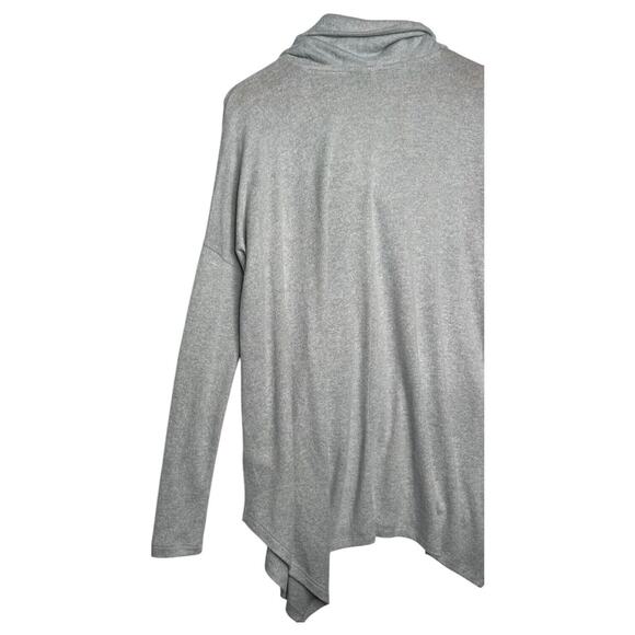New Express Sweater Womens XS Gray Cowl Neck Asymmetrical Drop Shoulder Soft - Picture 11 of 13